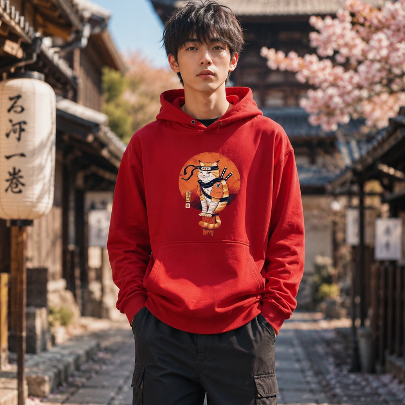 Ninja Cat Samurai Hoodie