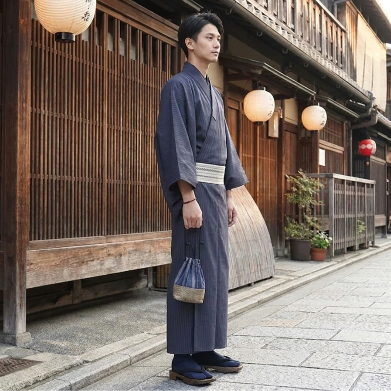 Blue Yukata for Men