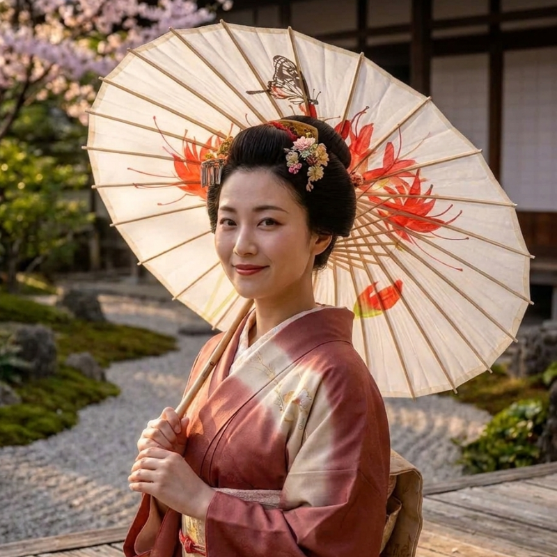 Spider Lily Wagasa Umbrella