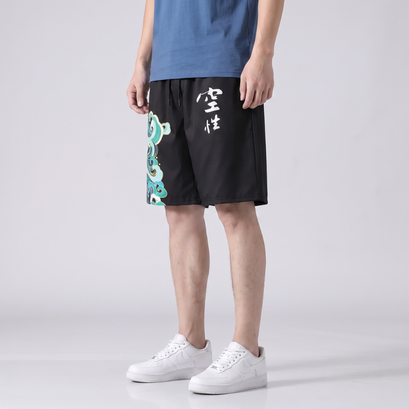 Men's Japanese Wave Print Shorts