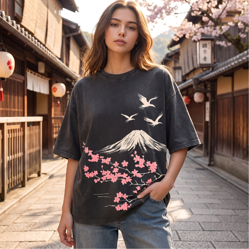 Mount Fuji Cherry Blossom T-shirt