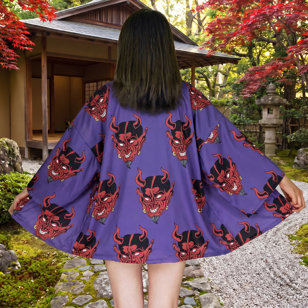Oni Mask Kimono Jacket