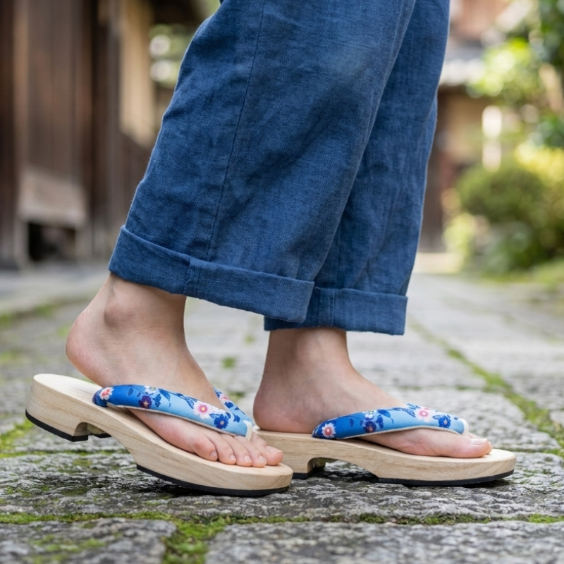 Japanese Blue Womens Geta