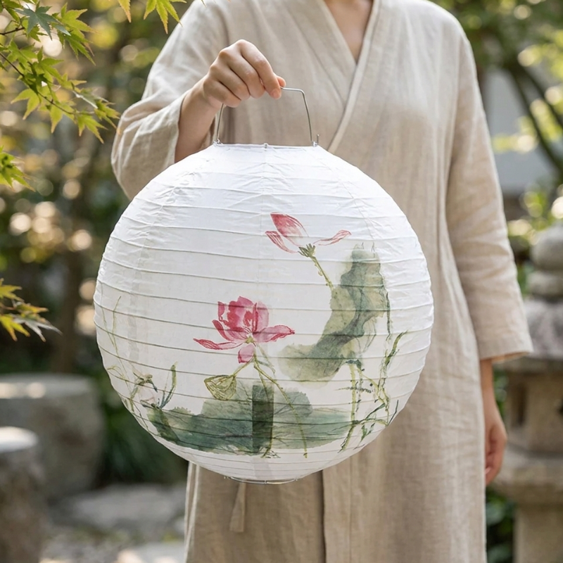 Japanese Lotus Paper Lantern