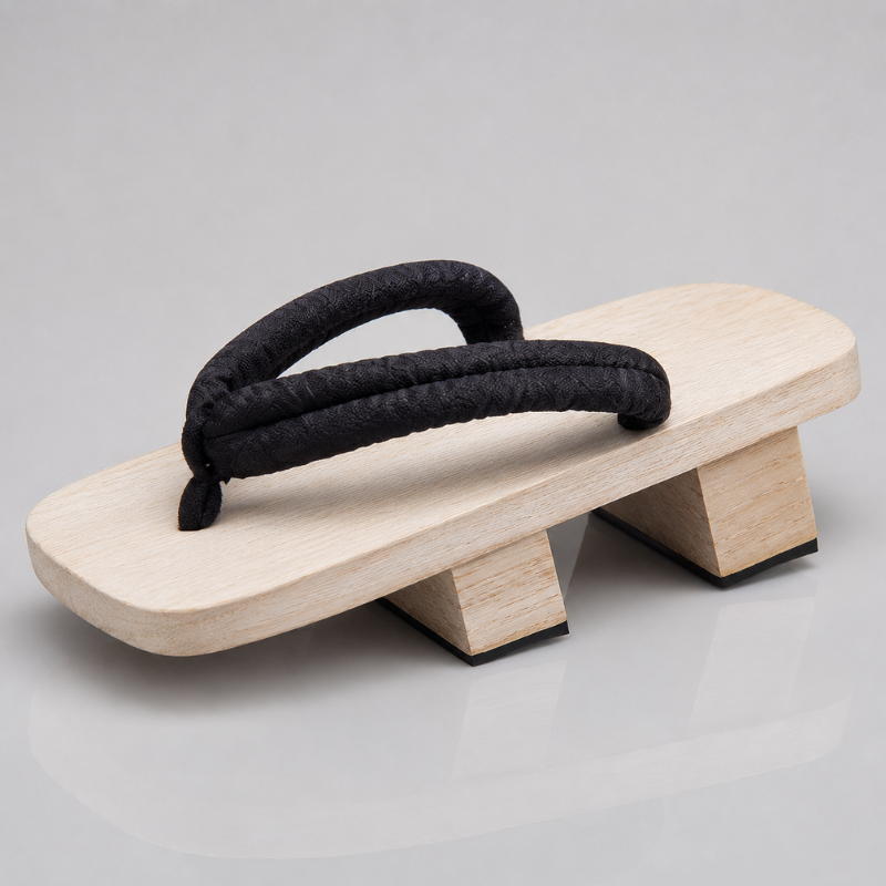 Traditional Black Strap Geta Sandals