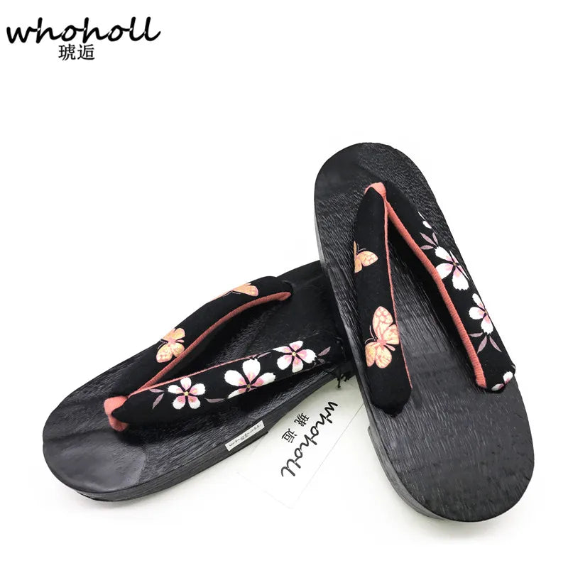 Black Geta Women Sandals