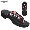 Women Floral Geta Sandals