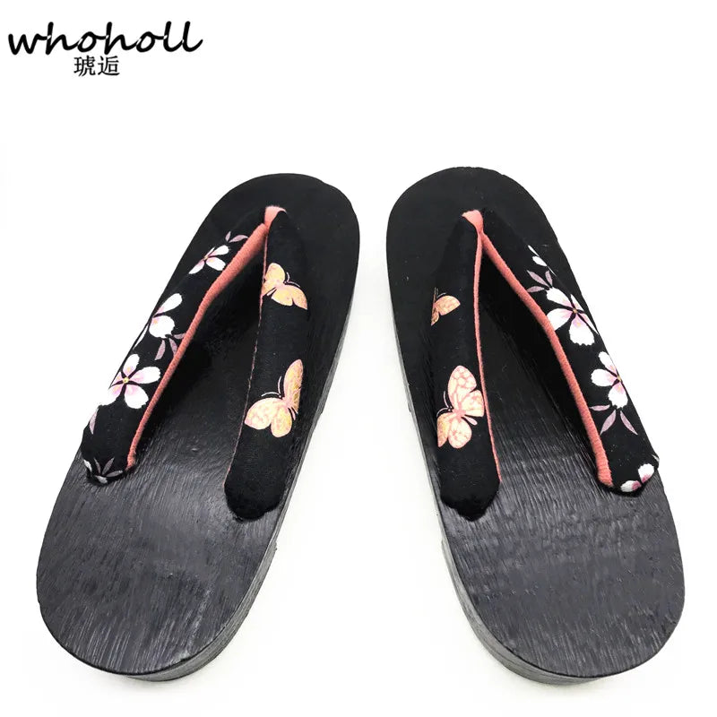 Black Geta Women Sandals