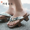 Size 46 47 Man Flip-flops Japanese Clogs Wooden Geta Two Teeth Cosplay Costume Anime Unisex Sandals Slippers