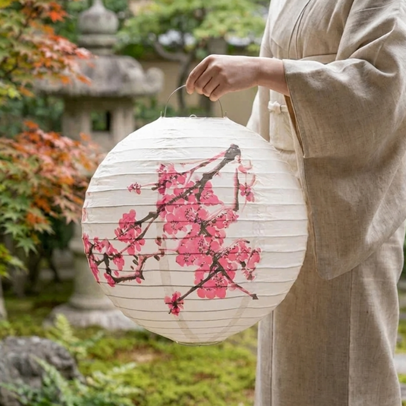 Cherry Blossom Paper Lantern Lamp