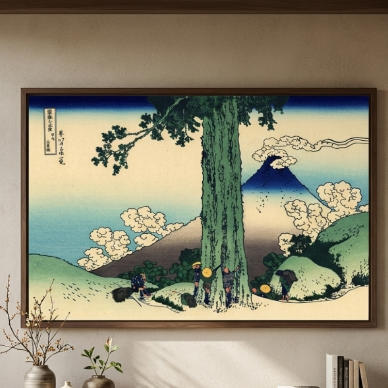 Mishima Pass Woodblock print