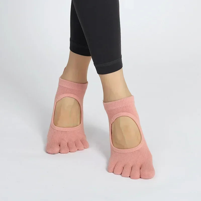 Five-Toe Pilates Grip Socks