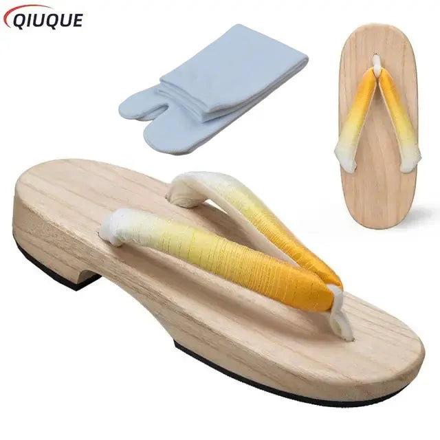 Yellow Japanese Geta Sandals