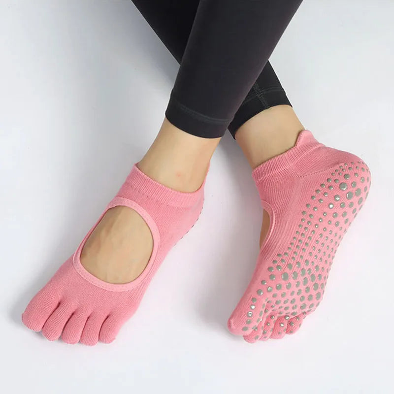 Five-Toe Pilates Grip Socks