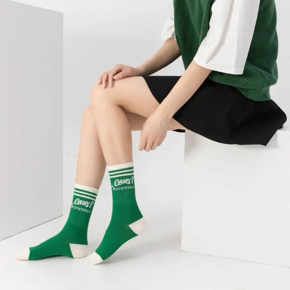 Harajuku Letter Crew Socks