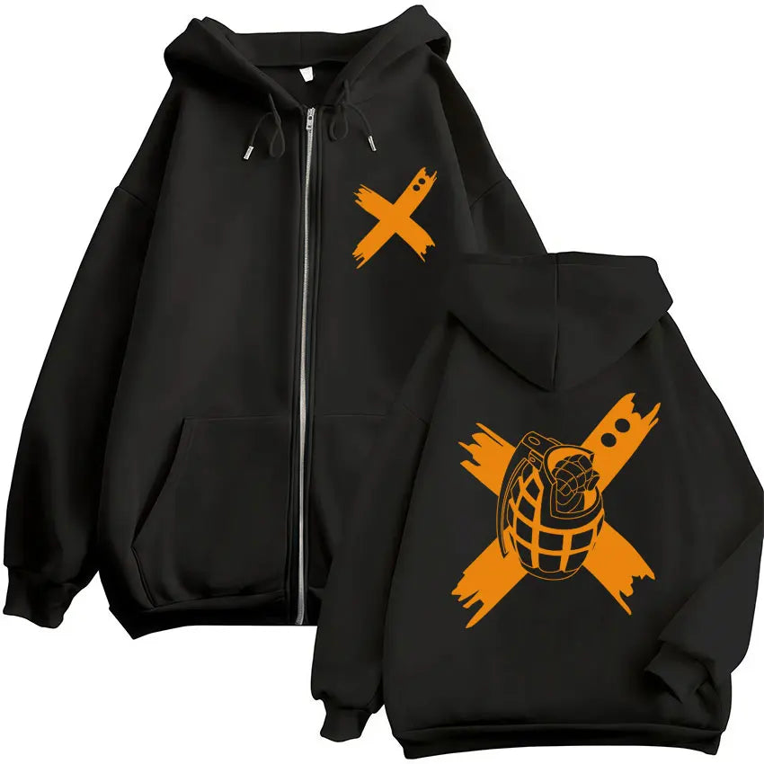 Japanese Anime Zip Up Hoodie