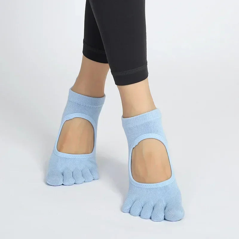 Five-Toe Pilates Grip Socks