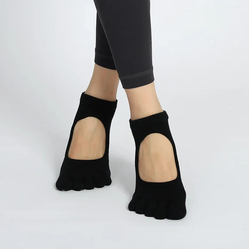 Five-Toe Pilates Grip Socks