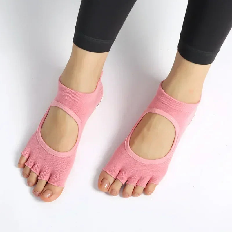 Five-Toe Pilates Grip Socks