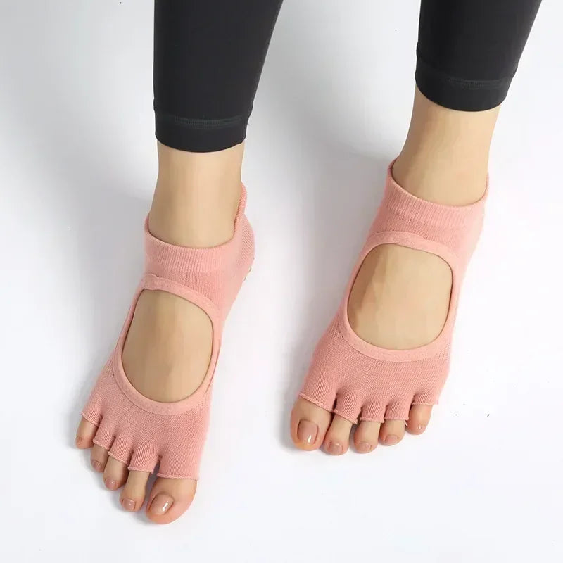Five-Toe Pilates Grip Socks