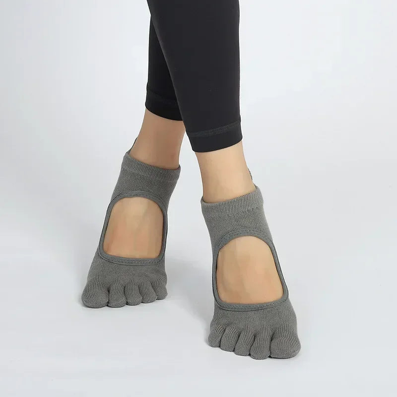 Five-Toe Pilates Grip Socks