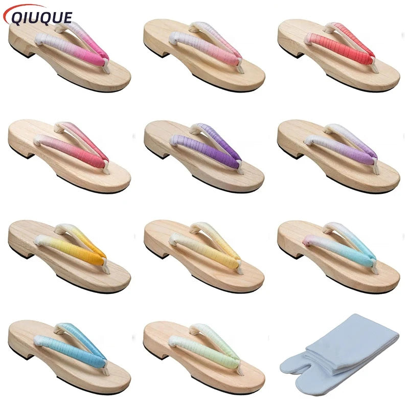 Yellow Japanese Geta Sandals