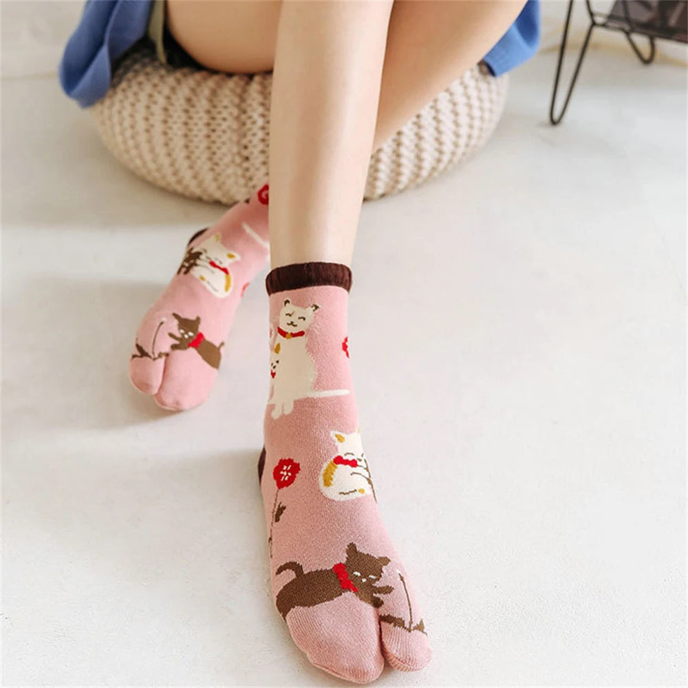 Kawaii Cat Tabi Socks