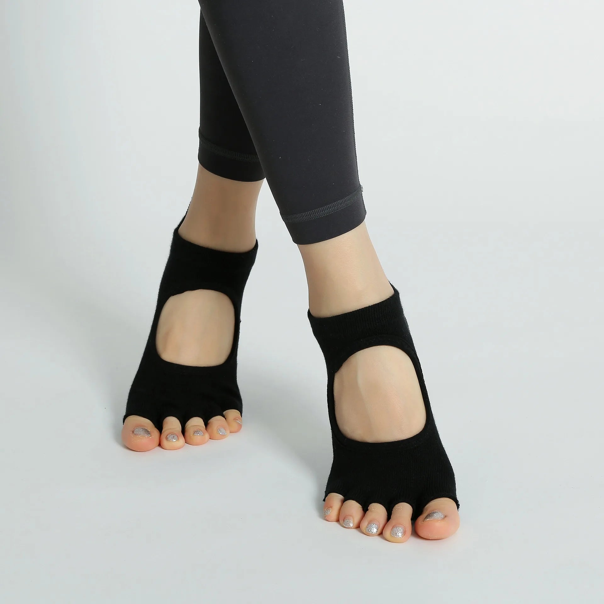 Five-Toe Pilates Grip Socks