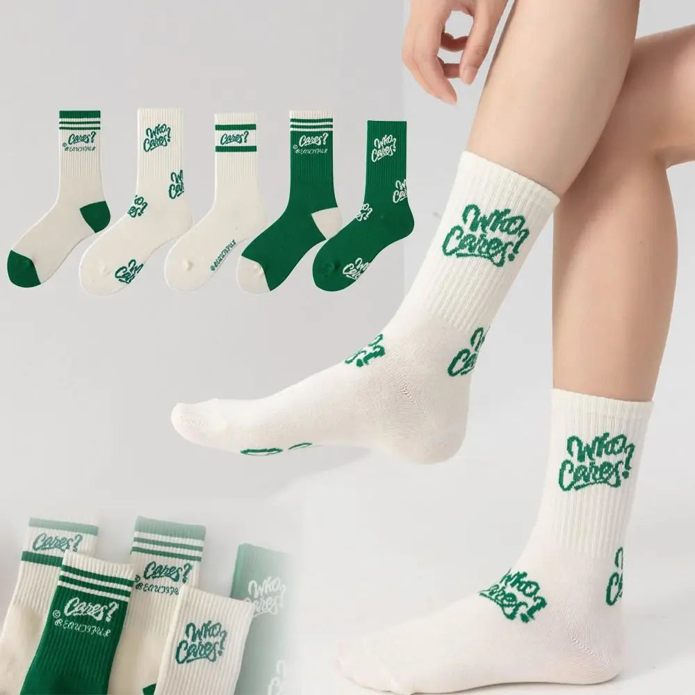 Harajuku Letter Crew Socks