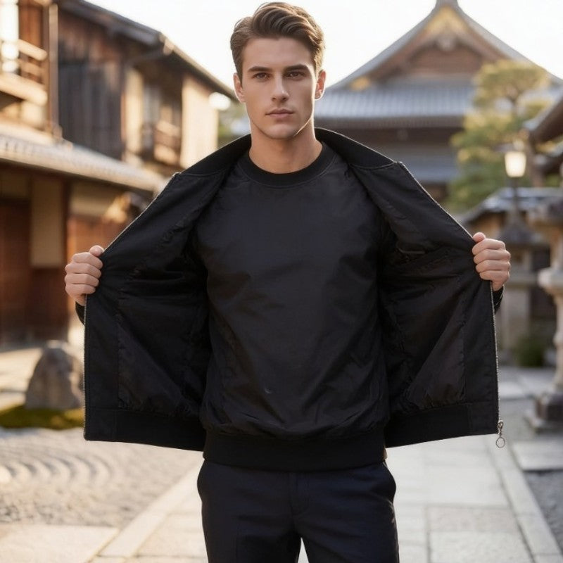 Dragon Tiger Embroidered Bomber Jacket