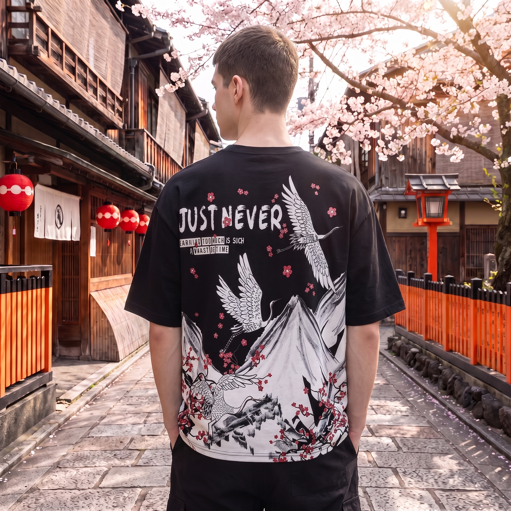 Just Never Crane Japanese T-Shirt