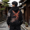 Japanese Phoenix Embroidered Hoodie