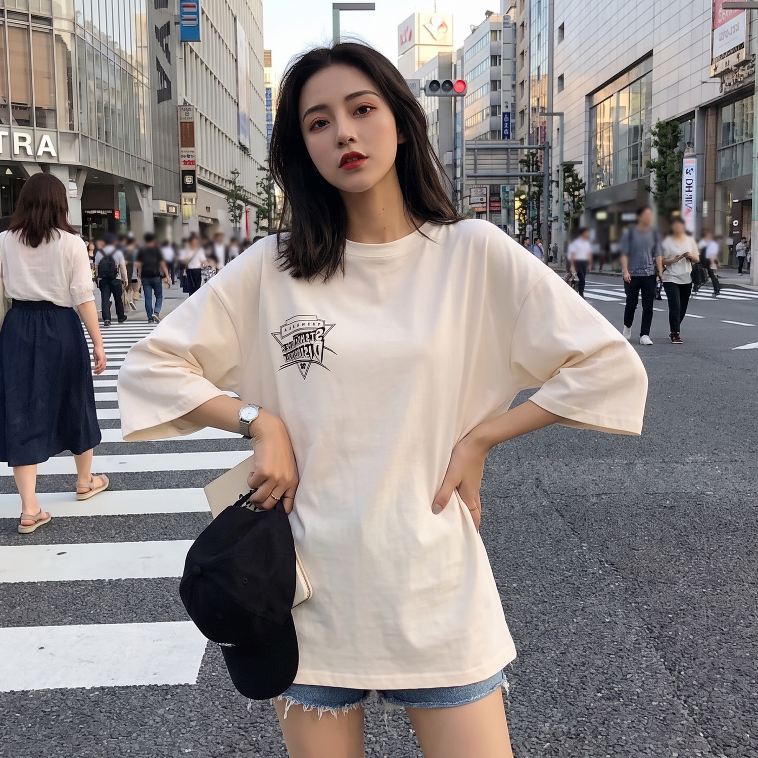 Womens Oversized Japanese T-Shirt