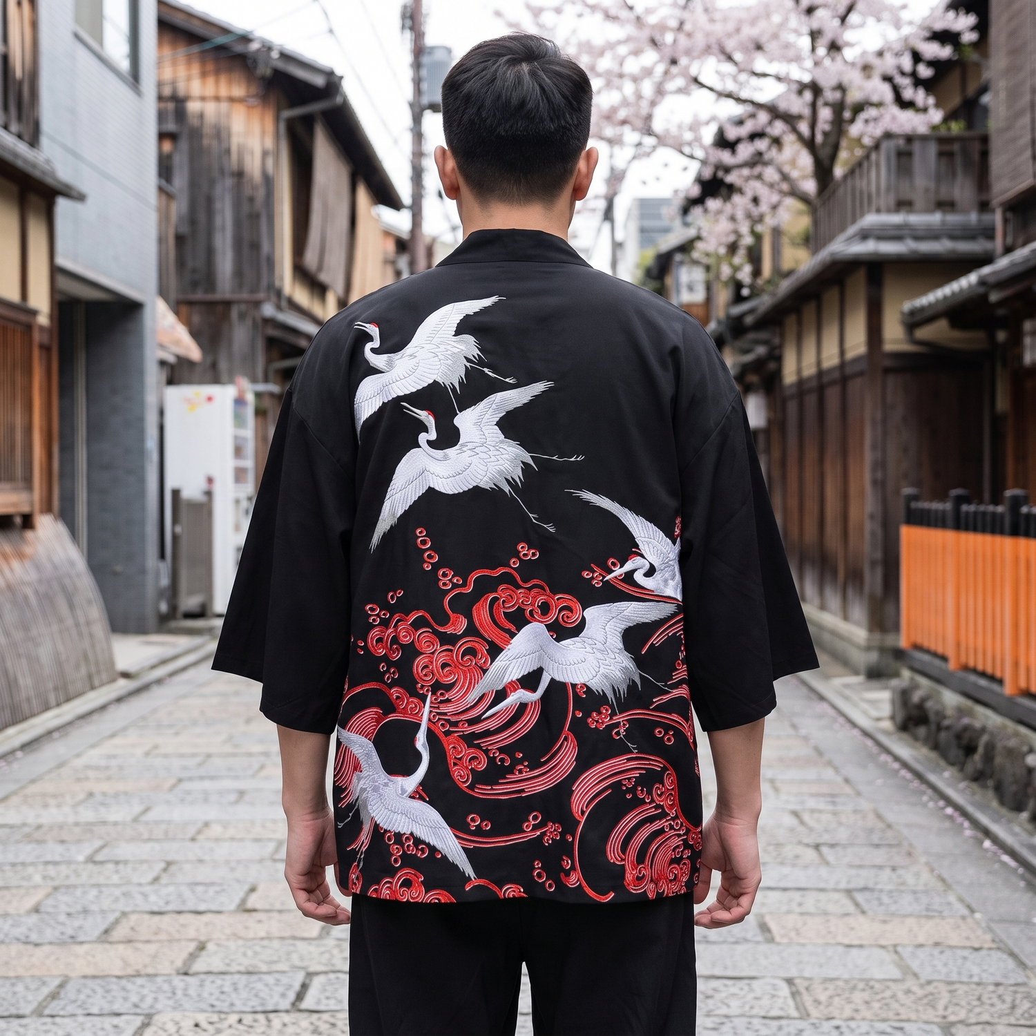 Kimono Jacket Japan Crane