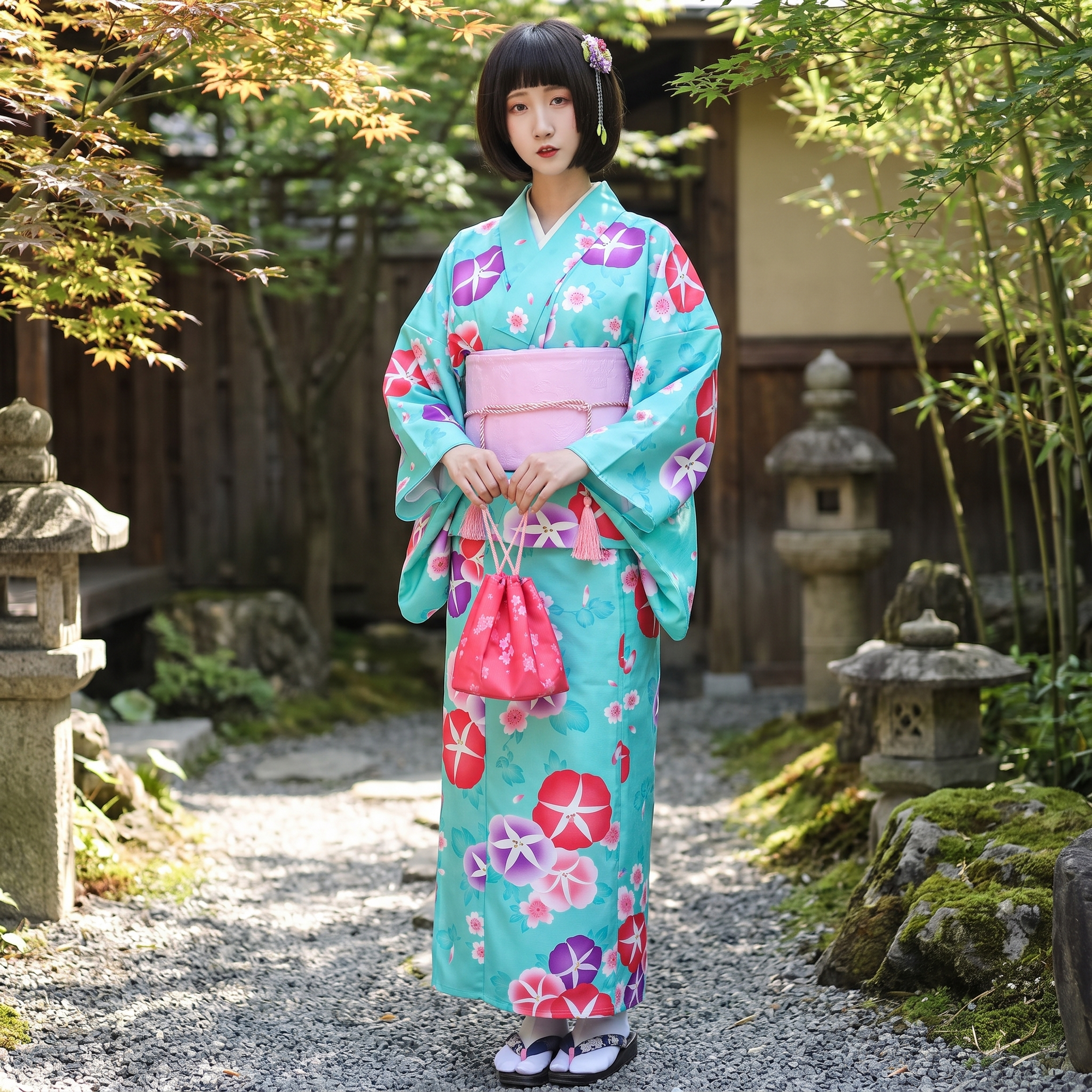 Floral Japanese Yukata for Women