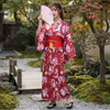 Women’s Red Floral Yukata Kimono