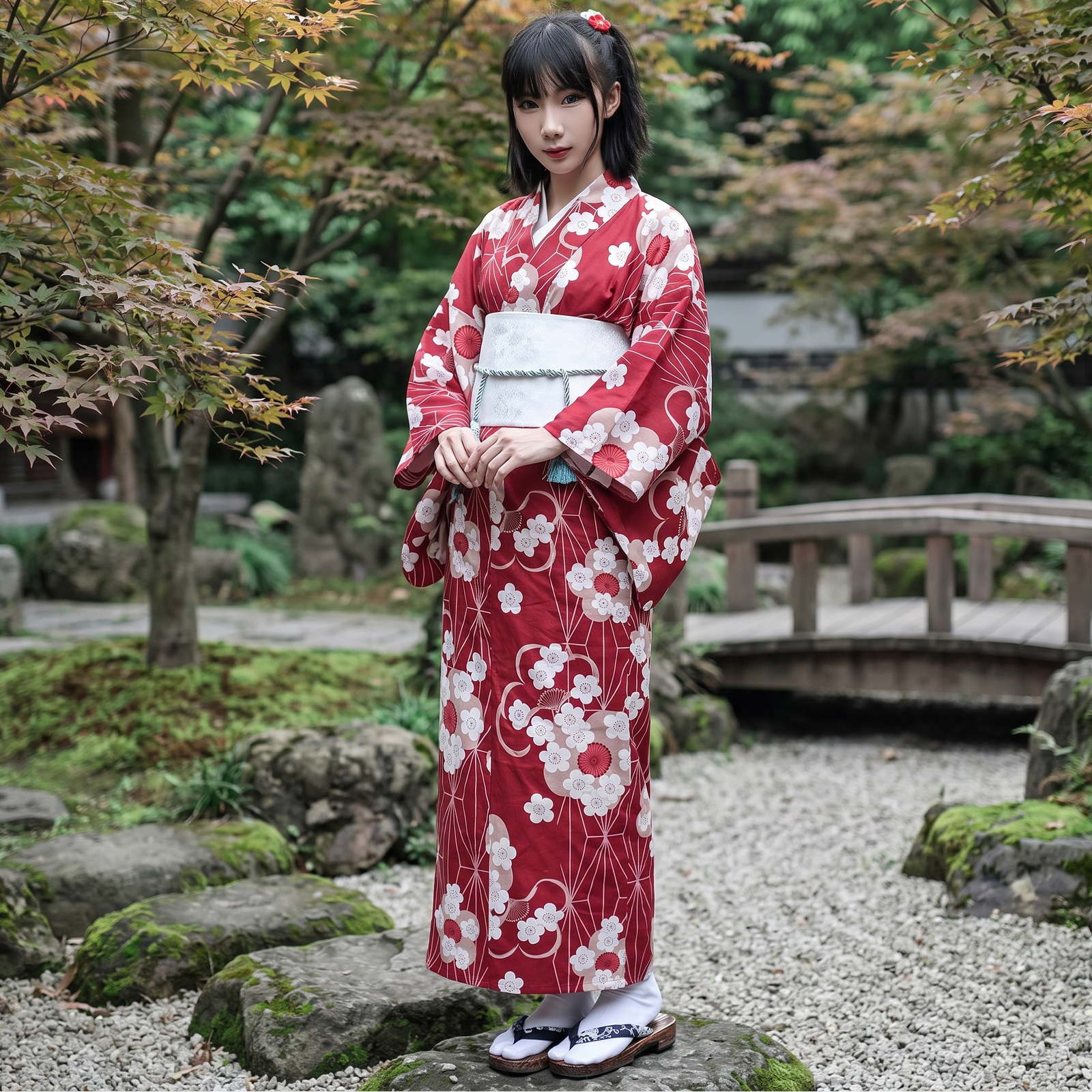 Women’s Kimono Dress with Obi Belt