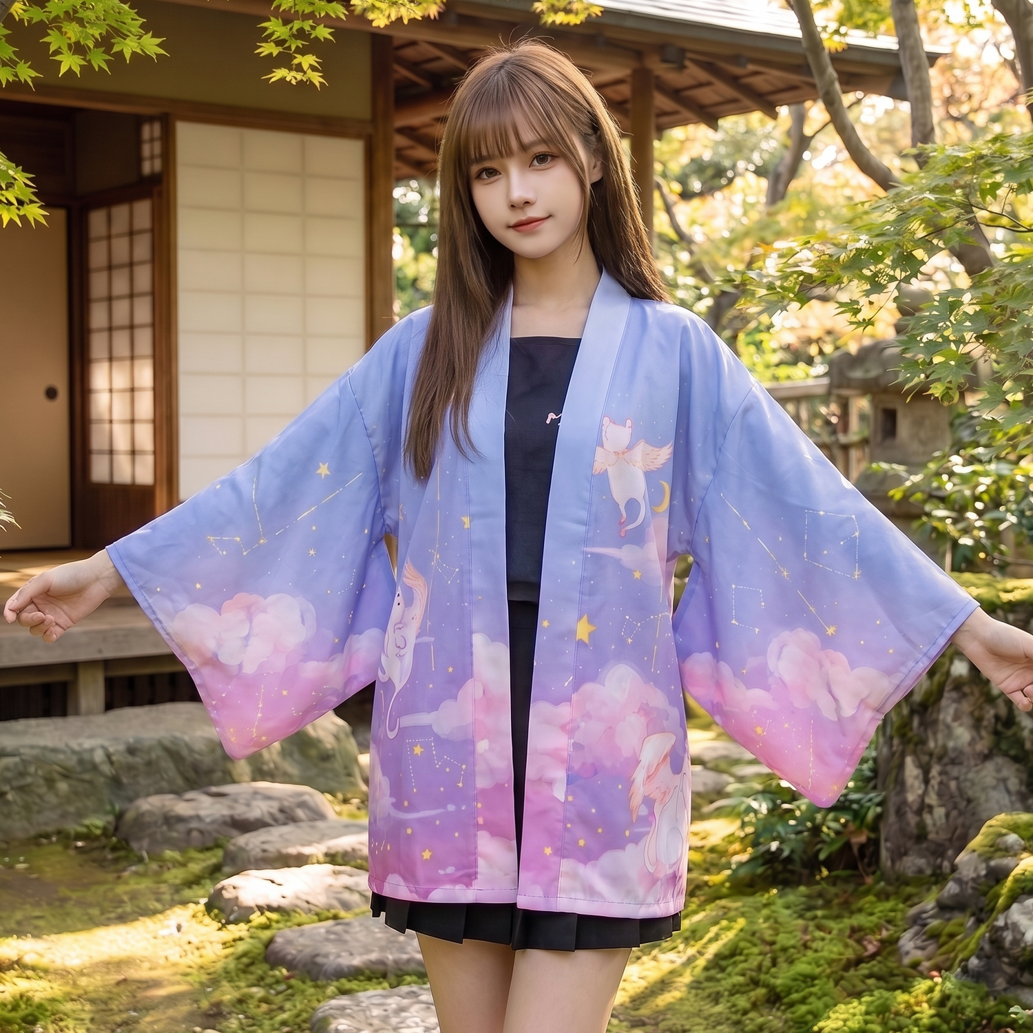 Cute Japanese Printed Kimono