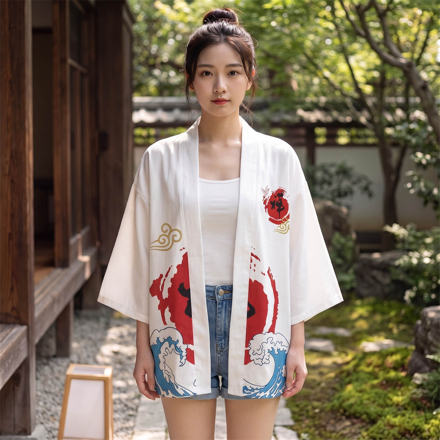 White Japanese Kimono Jacket