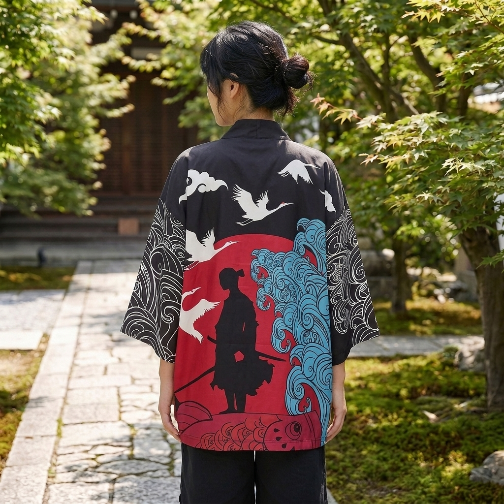 Traditional Japanese Samurai Kimono
