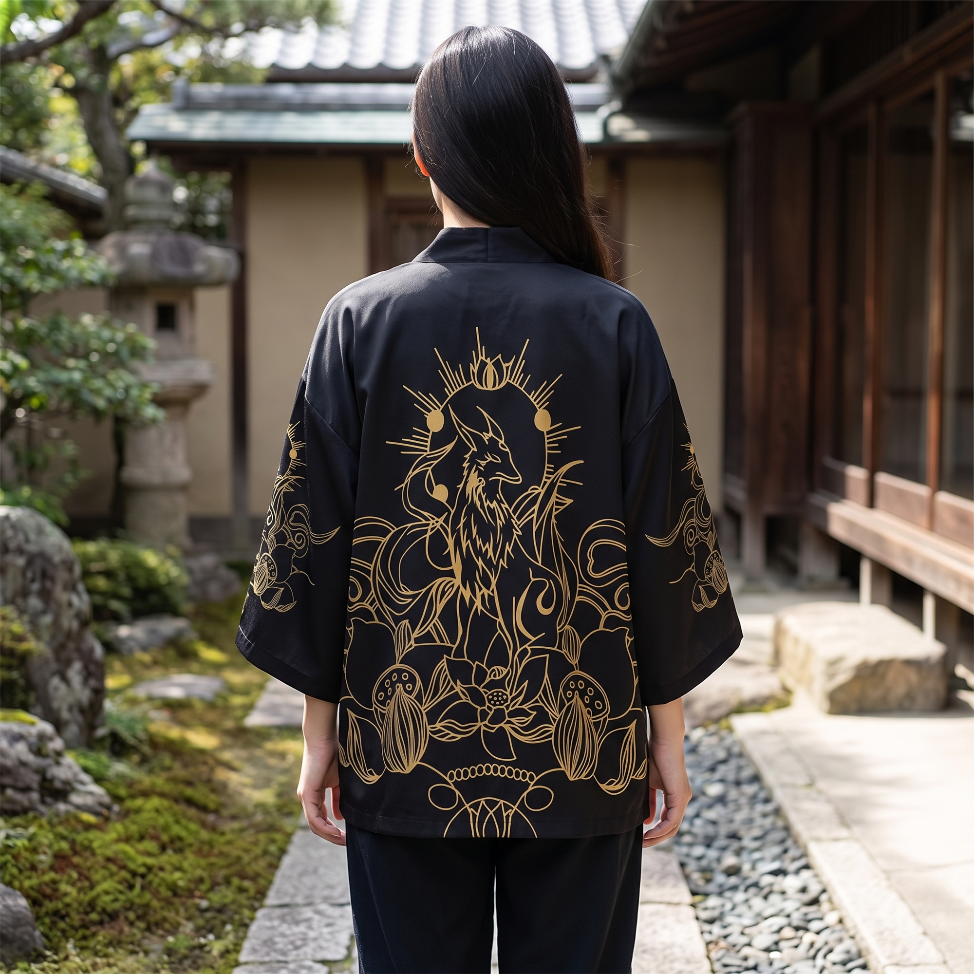 Japanese Black Kimono