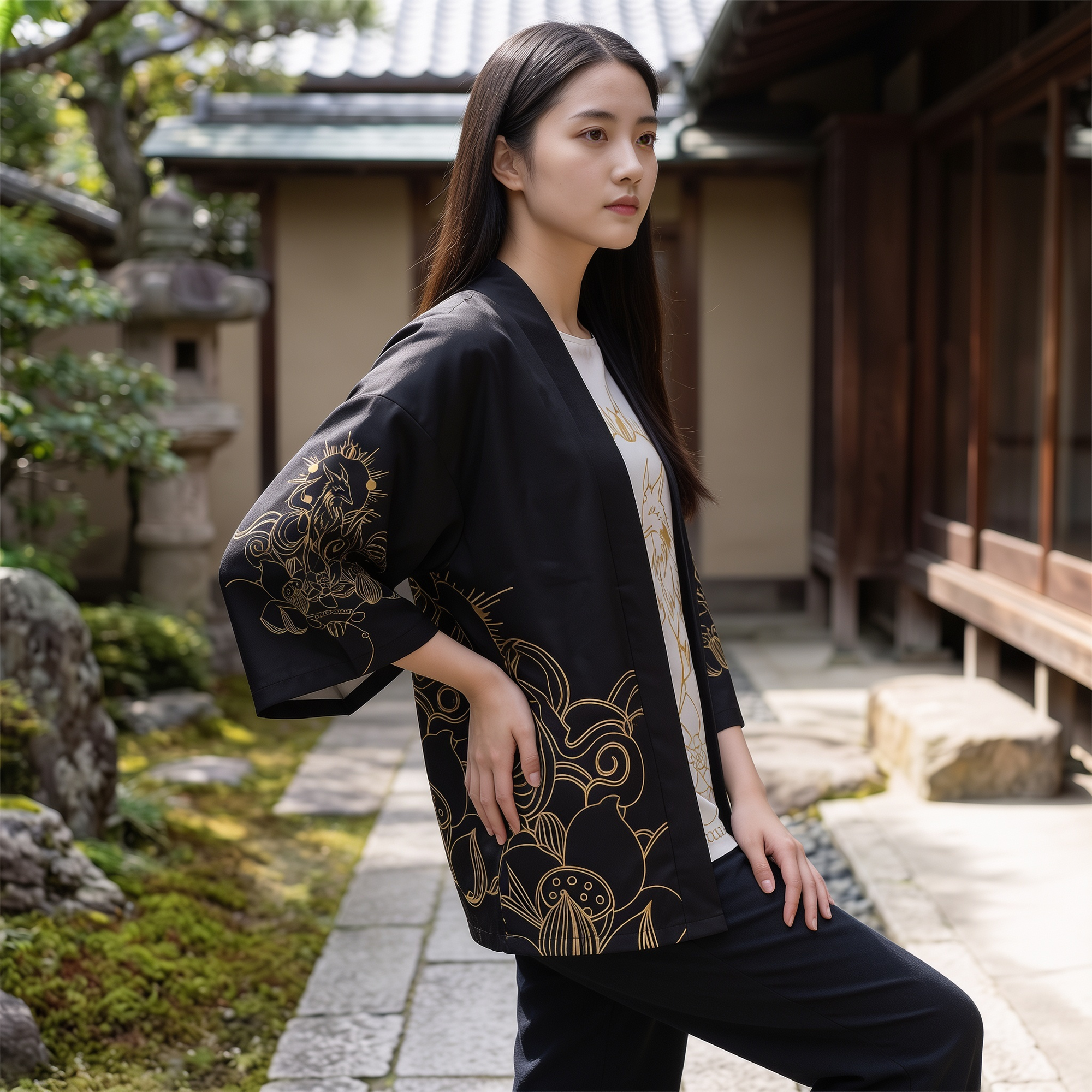 Japanese Black Kimono