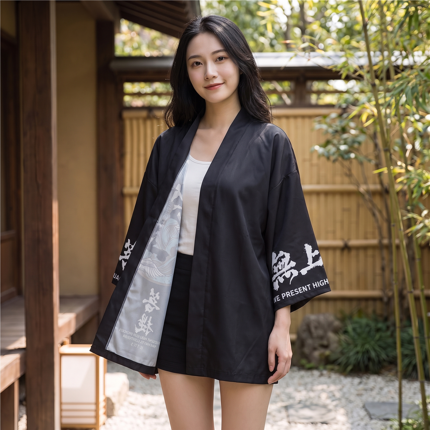 Black Kimono Shirt