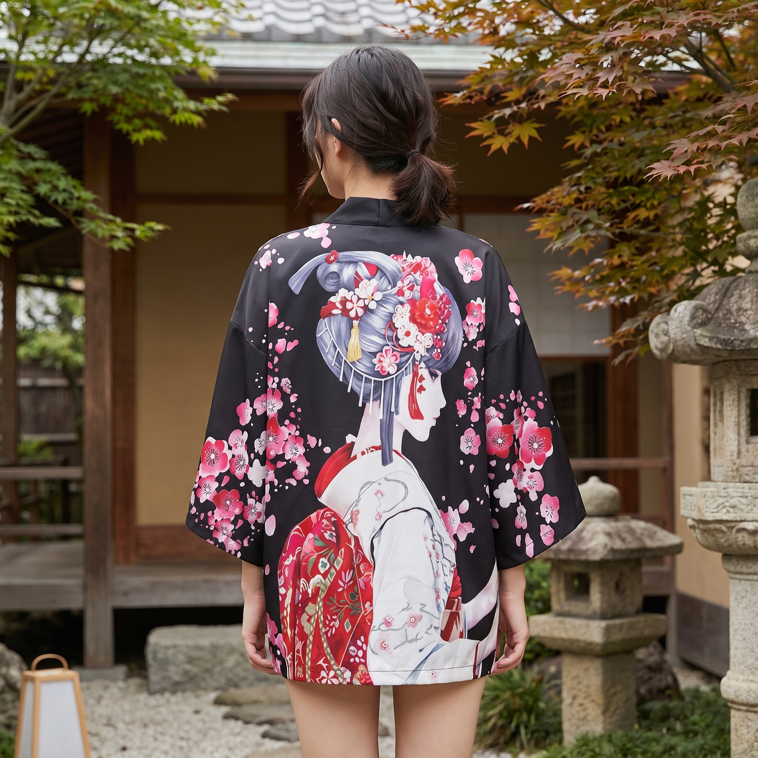 Japanese Geisha Kimono Cardigan Shirt