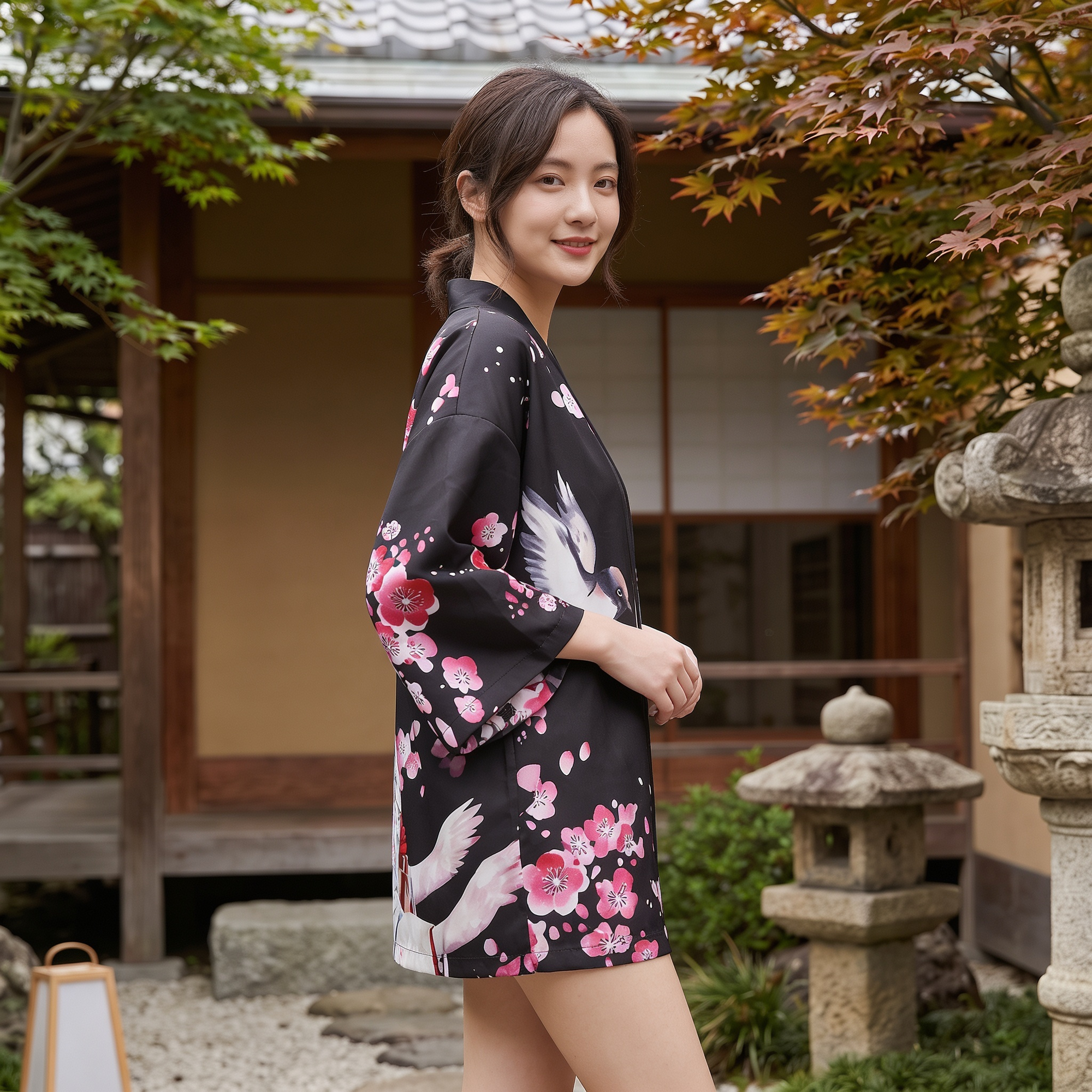 Japanese Geisha Kimono Cardigan Shirt
