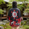 Black and Red Japanese Kimono