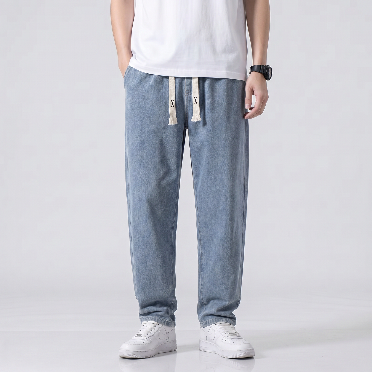 Denim Japanese Pants Men
