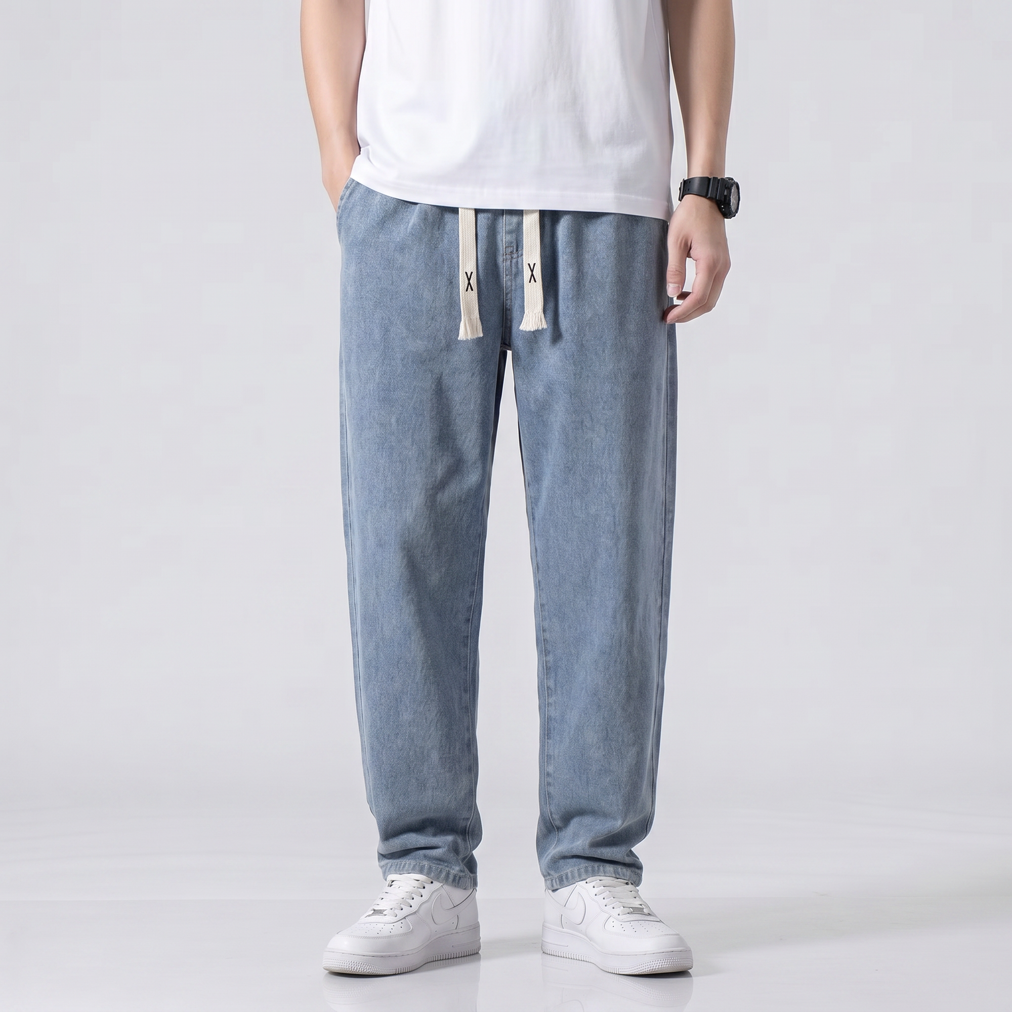 Denim Japanese Pants Men