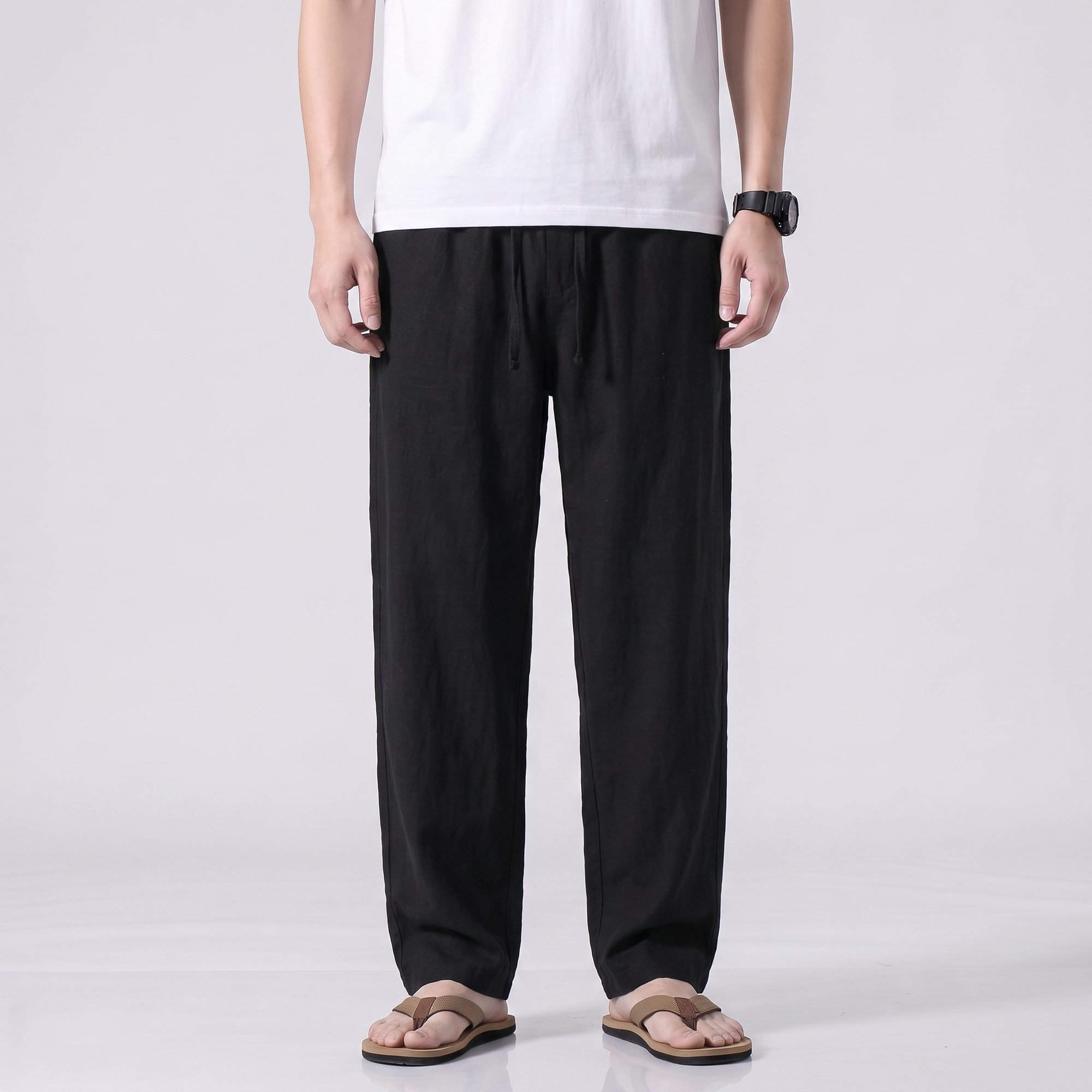 Loose Fit Japanese Pants Men