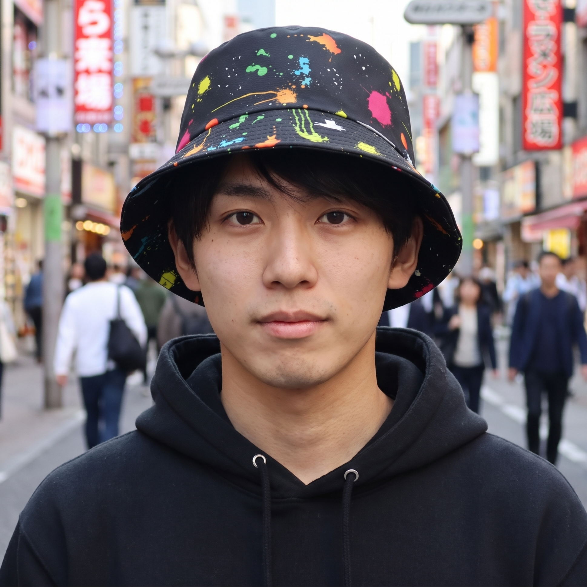 Harajuku Printed bucket hat